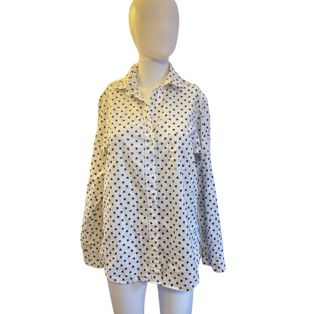 Grayson Women’s Size Medium White Cotton Button-Up Shirt